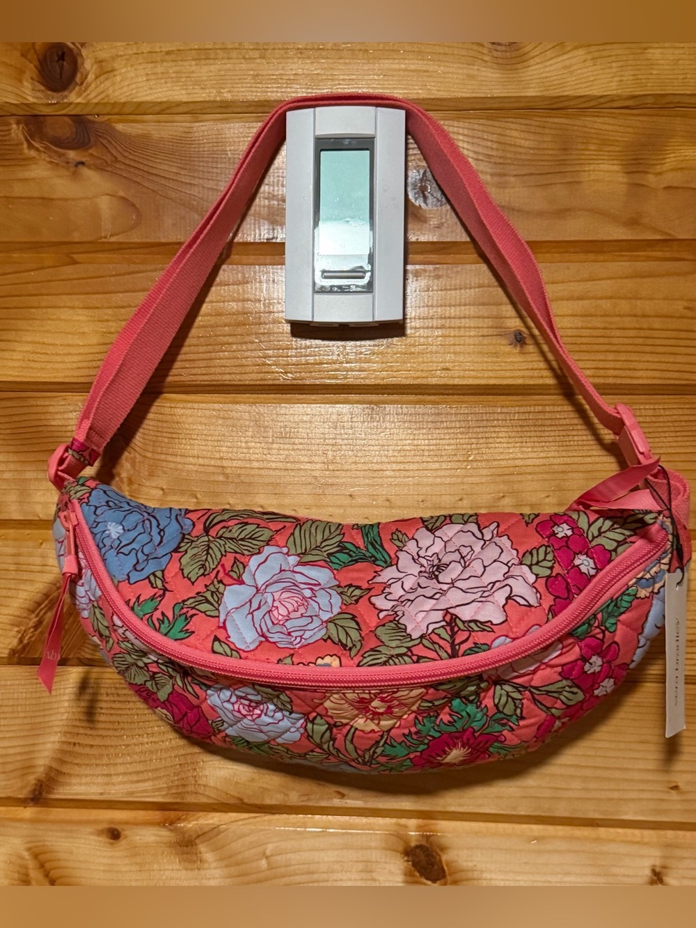 Vera Bradley Pink Floral Quilted Crossbody Waist Bag
